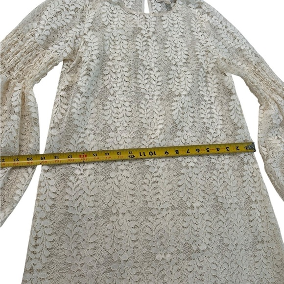 Michael Michael Kors Ivory Bell Sleeve Lace Dress Size M - Picture 8 of 15
